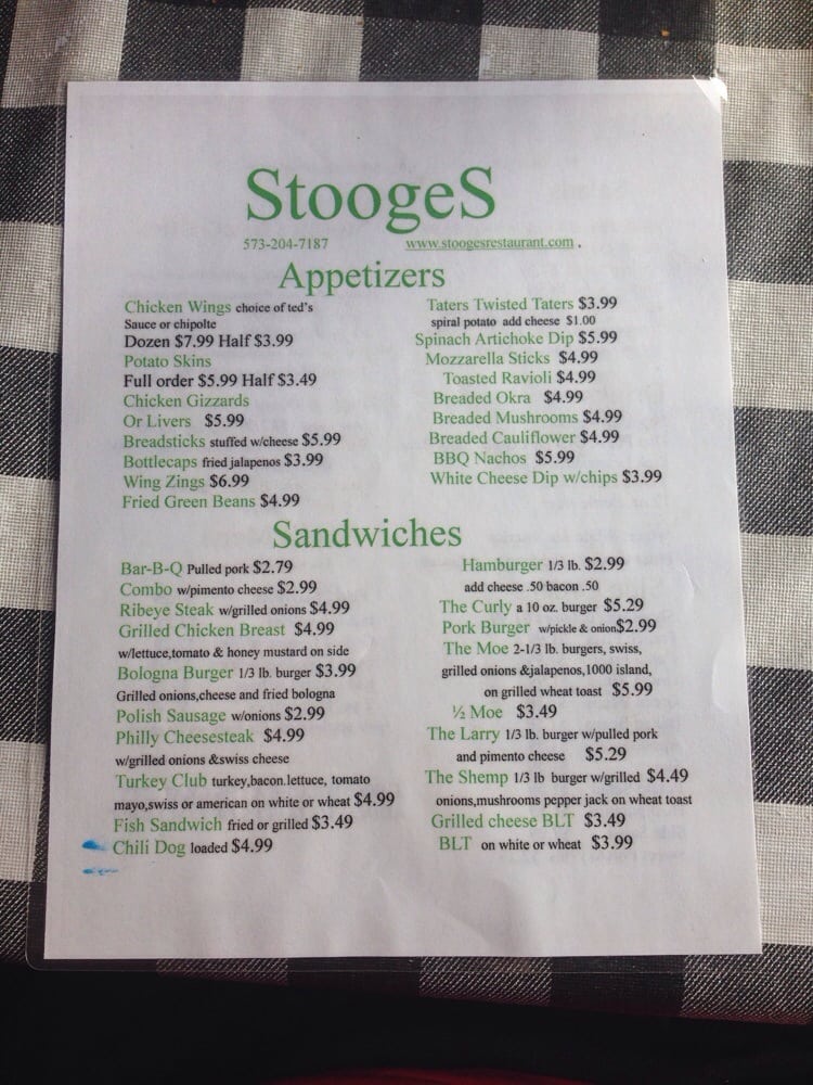 Stooges Bars 507 W Main St, Jackson, MO Restaurant Reviews