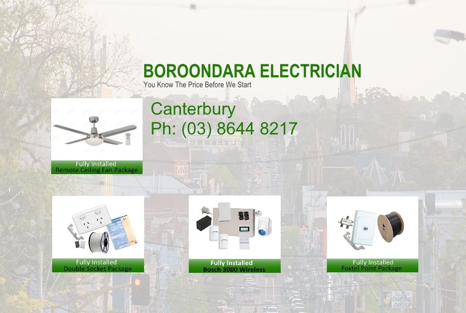 Boroondara Electrician-Canterbury