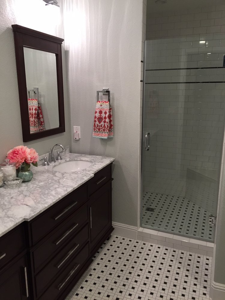 New Bathroom Floor Tile Subway And Black Pencil Liner Tiles All Photo Of Nara Tile Dublin Ca United States New Bathroom Floor