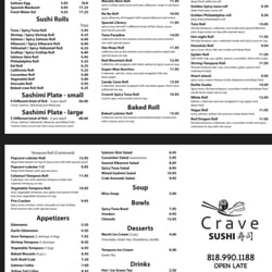 Crave Cafe Sherman Oaks Menu Crave Cafe Sherman Oaks Menu