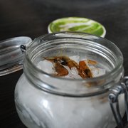 Photo of Noma - Copenhagen, Denmark. Live shrimp! On ice, to sedate them.