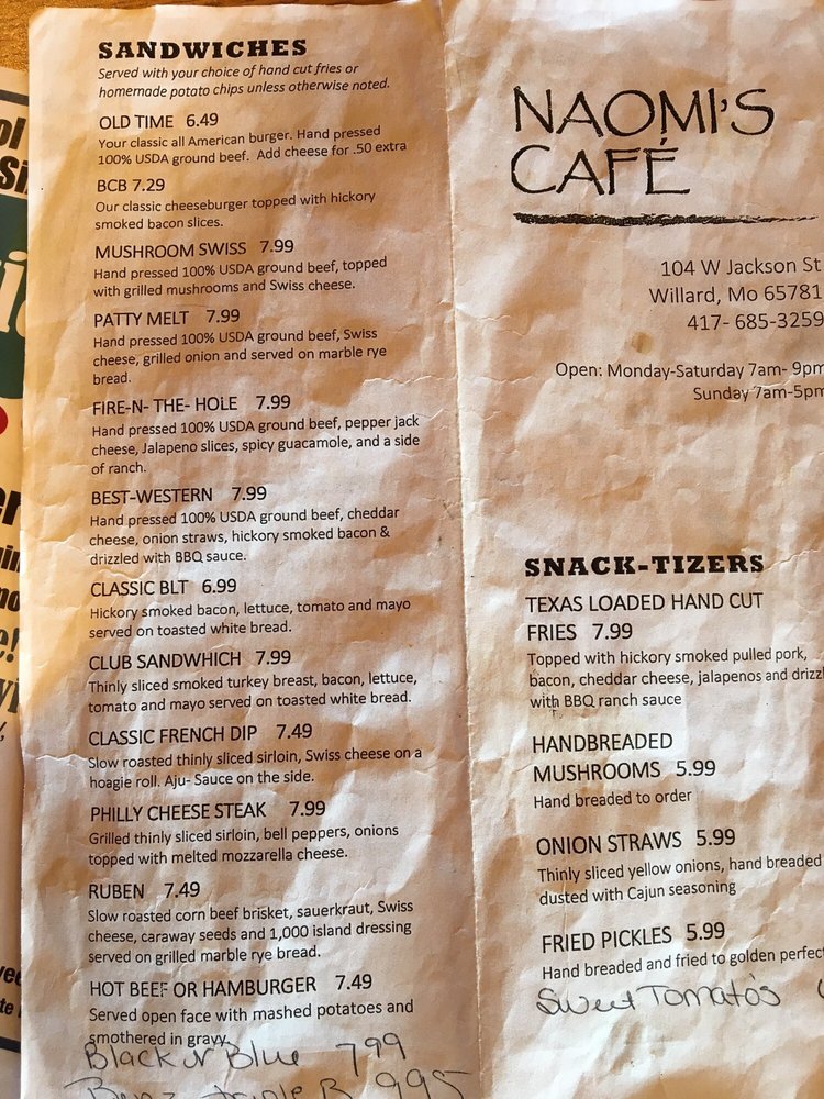 Naomi S Menu Yelp