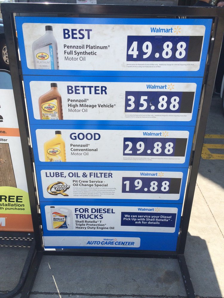 Oil Change At Walmart >> Walmart Auto Center Different Types Of Oil Change Prices Yelp Oil Change At Walmart >> Walmart Auto Center Different Types Of Oil Change Prices Yelp