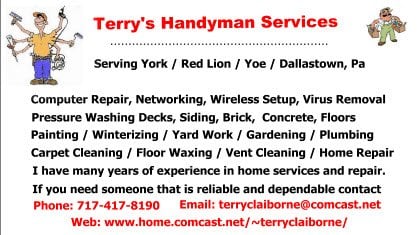 handyman services business cards