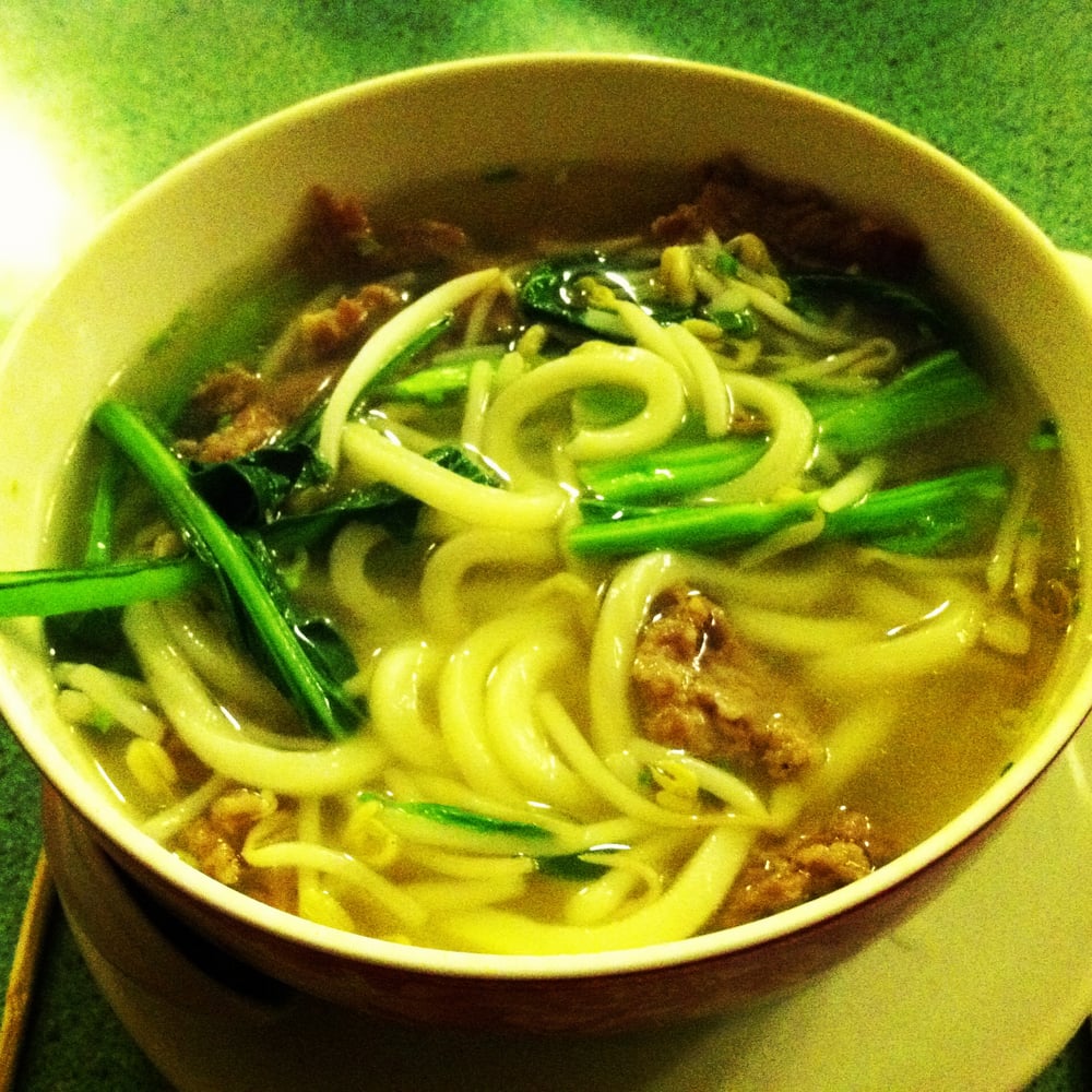 Chinatown Style Noodle Soup with sliced beef and Udon noodles Yelp