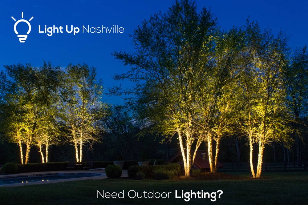Up Lighting On Birch Trees Creates A Wonderful Effect We Install Photo Of Light Up Nashville Goodlettsville Tn United States Lighting On