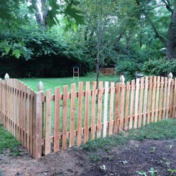 Dalton Fence 15 Photos Fences Gates 9462 Bruce Dr Franklin Photo Of Dalton Fence Franklin Oh United States Arch Cut Top Picket