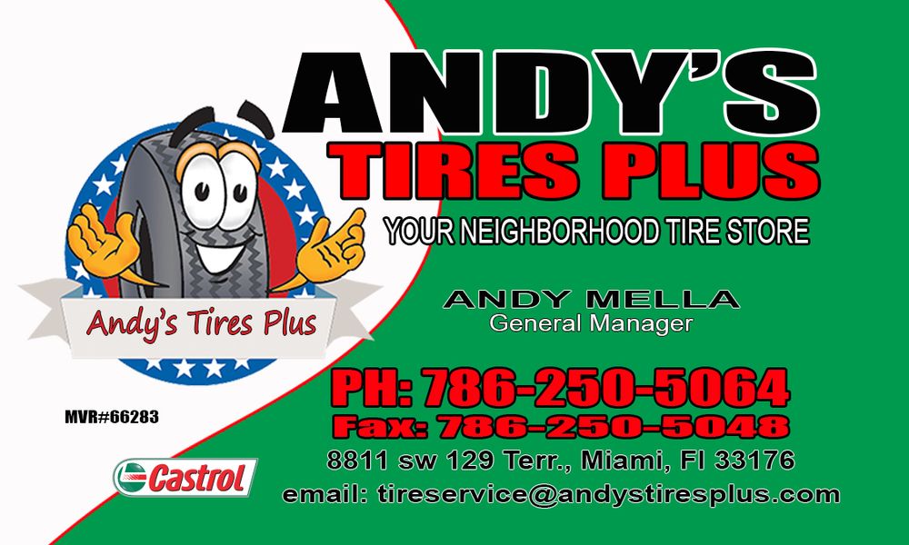Andy’s Tires Plus Get Quote Tires 8811 SW 129th Ter, Miami, FL