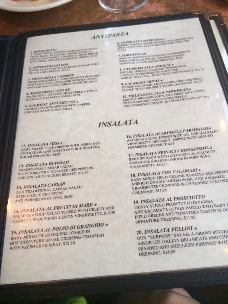 Fellini cafe media coupons