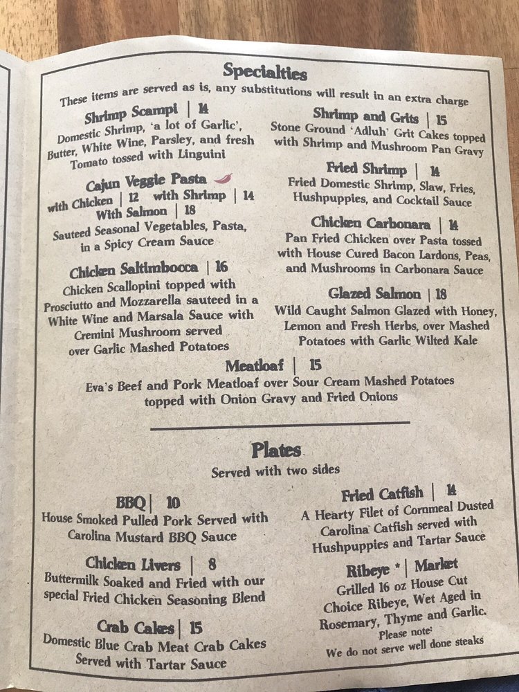 Online Menu Of Screen Door Kitchen Restaurant Dayton Tennessee