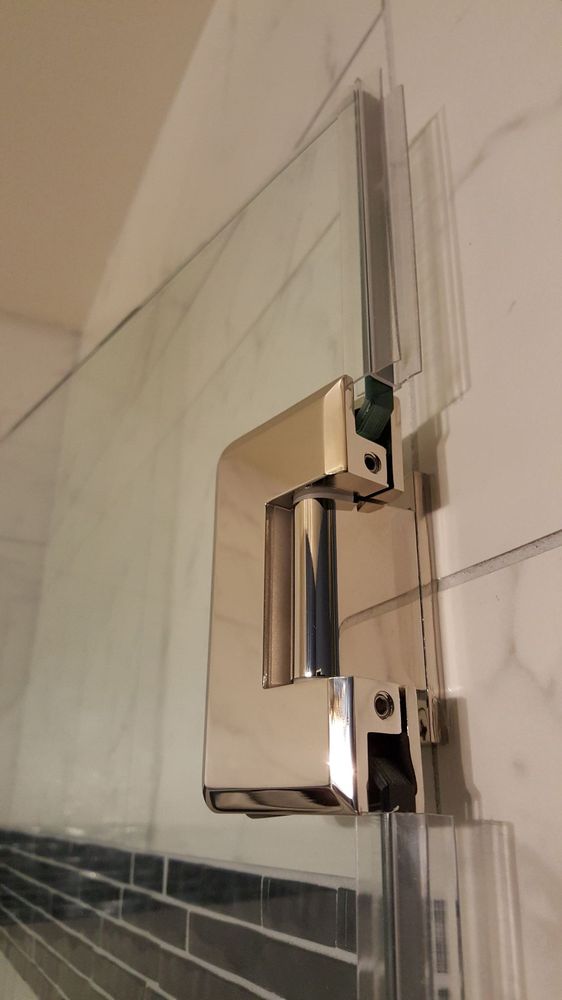 Seamless Shower Door Polished Nickel Two Way Hinges And Diamond Photo Of A1 Shower Door Company Santa Ana Ca United States Seamless