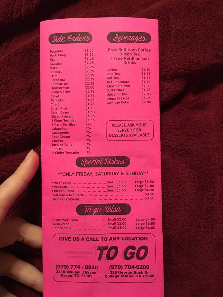 Botana Mexican Restaurant Menu Botana Mexican Restaurant Menu