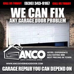 Anco Overhead Door Garage Services 106 Cool Valley Dr Anco Overhead Door Garage Services 106 Cool Valley Dr Fenton Mo Phone Number Yelp