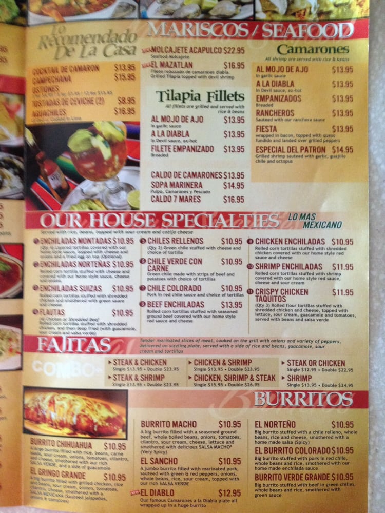 Online Menu of Chihuahuas Grill & Cantina Restaurant, Winnemucca