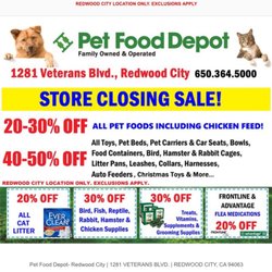 pet food depot closed 16 photos 16 reviews pet stores 1281 flyers store redwood city