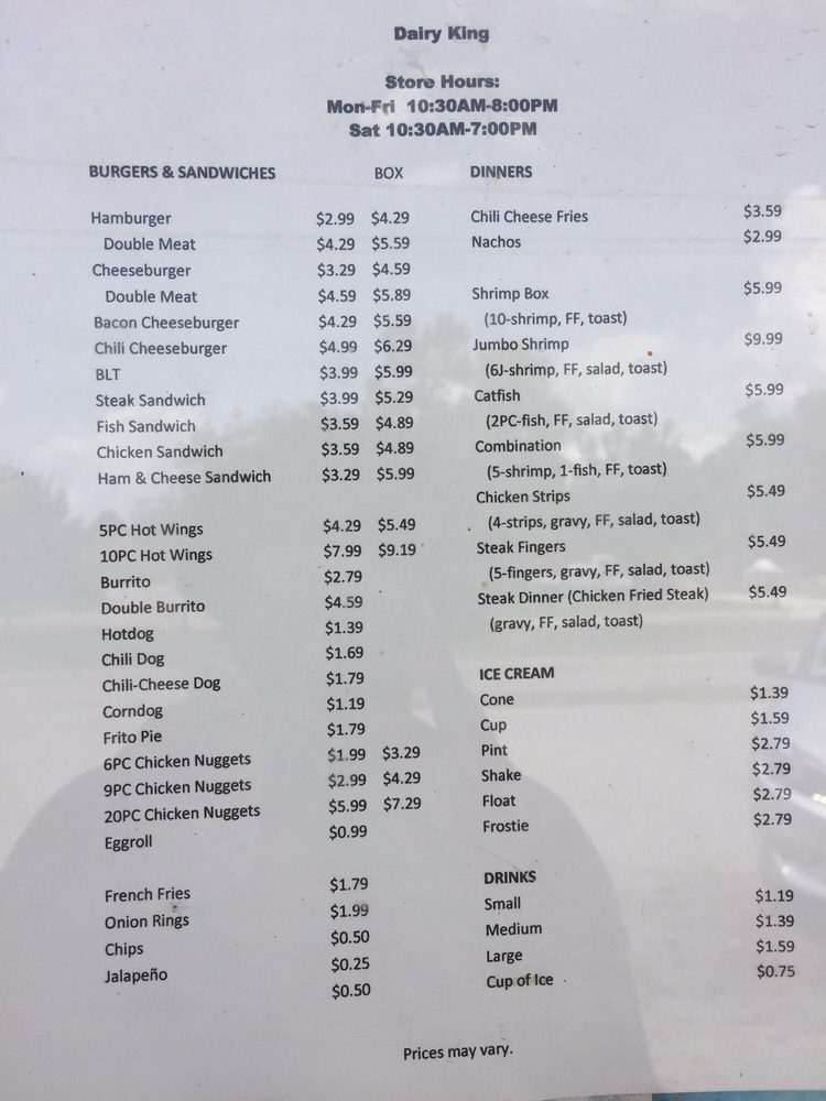 Online Menu of Dairy King Restaurant, Houston, Texas, 77016 Zmenu