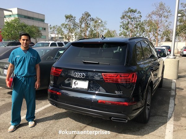 Dr Neil Shah With His New 2017 Audi Q7 Prestige In Ink Blue 1082 Photos For Oa Enterprises