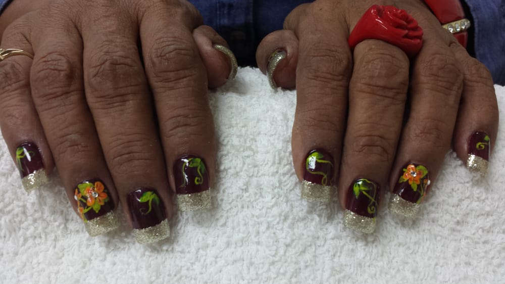 acrylic nails with free hand nail art yelp acrylic nails with free hand nail art yelp