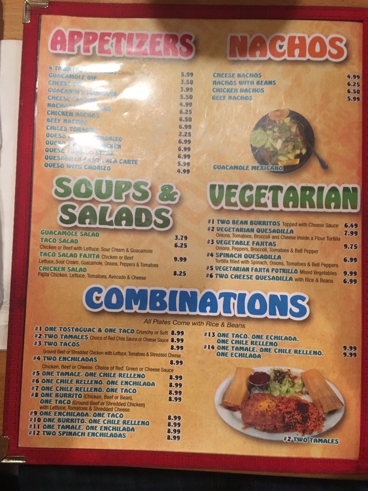 Online Menu Of Potrillos Mexican Restaurant Sulphur Potrillos Mexican Restaurant