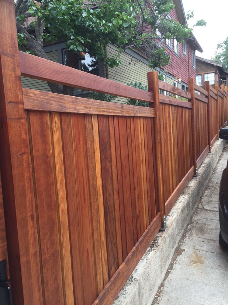 Clear A Redwood Fence With Penofin Stain Lied Yelp Photo Of Covington Framing Construction Los Angeles Ca United States Clear A