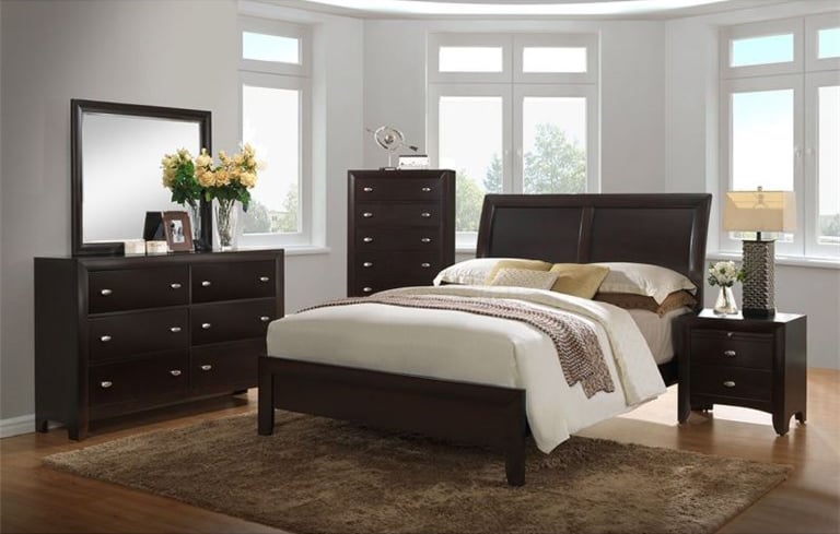 The Harper Bedroom Set By Elements International Features A Sleigh Photo Of Bob Mills Furniture Oklahoma City Ok United States The Harper