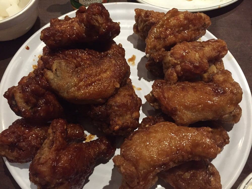 Half spicy & half soy chicken wings - Yelp