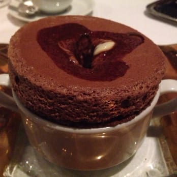 Baked chocolate soufflé