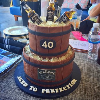 Jack Daniels themed 40th birthday cake. , Yelp