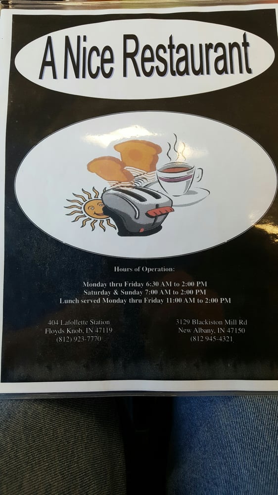 A Nice Restaurant 14 Reviews Breakfast & Brunch 404 Lafollette Sta S, Floyds Knobs, IN