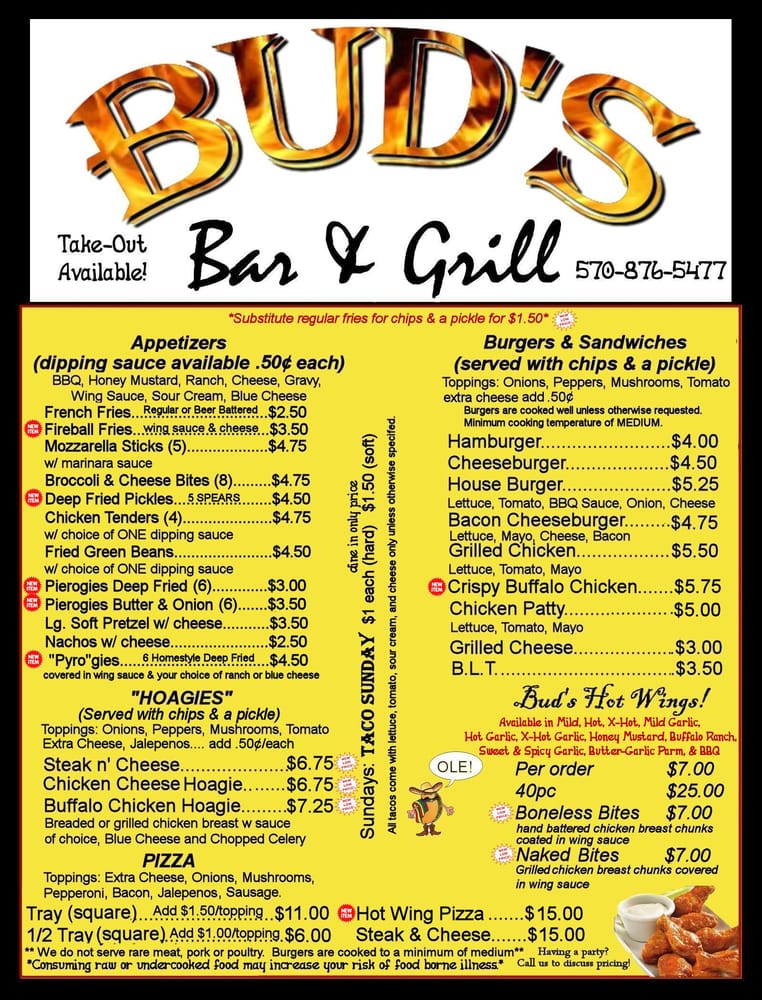 Bud’s Restaurants 402 N Main St, Archbald, PA Restaurant Reviews