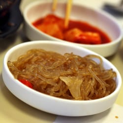 Photo of SGD Tofu House - Santa Clara, CA, United States. Japchae and Kkakdugi...