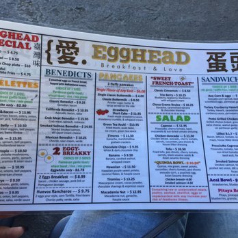 Egghead Cafe Menu Honolulu Egghead Cafe Menu Honolulu