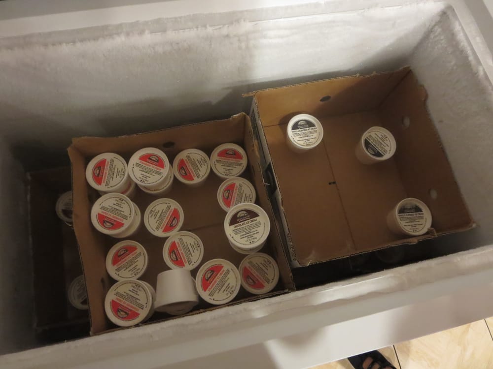 Wholesome Farms (Sysco) individual cup ice cream. Flavors: Vanilla