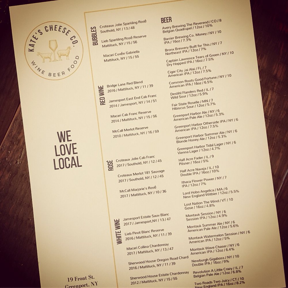 sample drink menu with rotating offerings yelp sample drink menu
