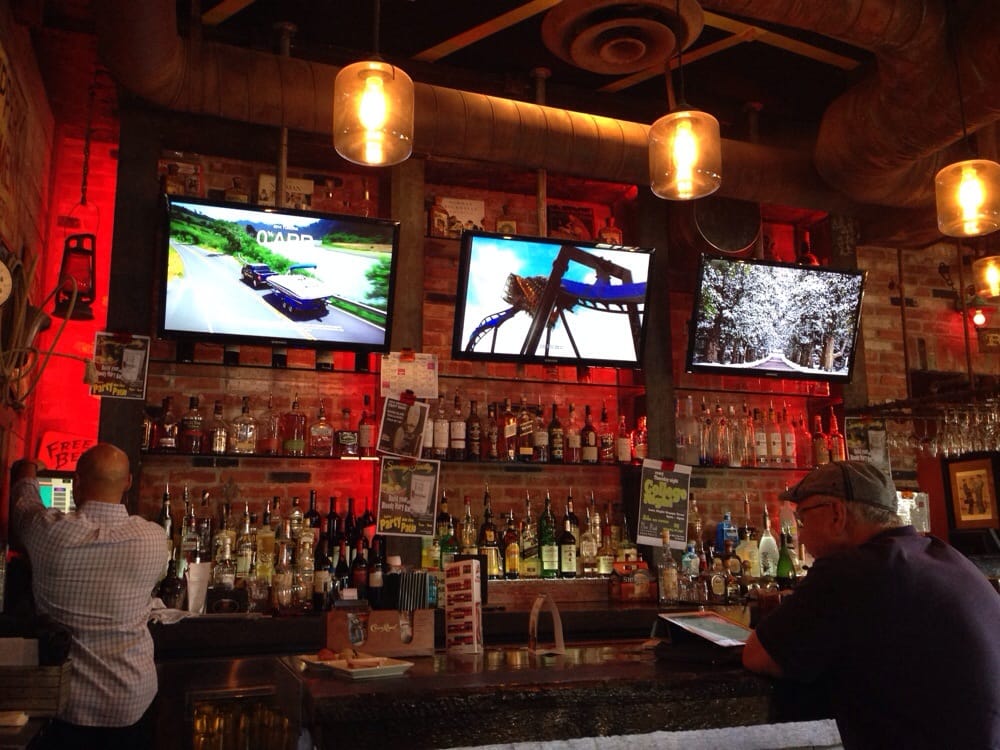 The bar...a lot of TVs and alcohol! ) Yelp