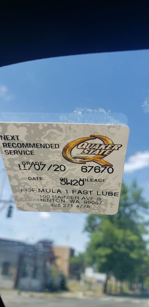 Formula-1 Fast Lube Renton