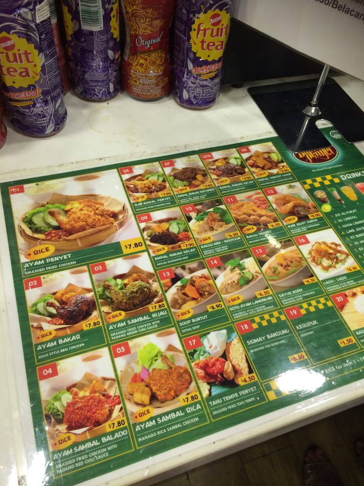 Menu At Cashier Too Yelp Photo Of Dapur Penyet Singapore Menu At Cashier Too