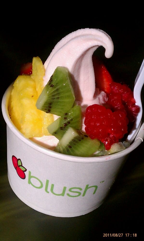 Small with four toppings 4 Guava yogurt with strawberry, raspberry, kiwi, and pineapple. SO