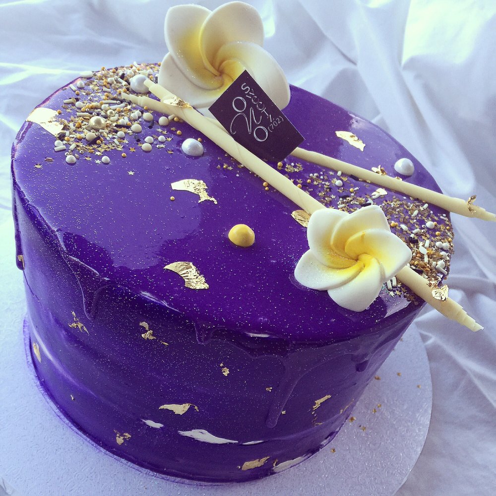 My birthday cake! Ube flan cake. <em>Special order</em> Yelp