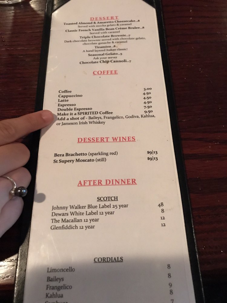 Online Menu Of Vino Italian Bistro Restaurant Chesapeake