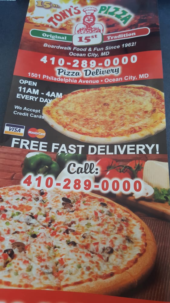 Tony’s Pizza Ocean City Pizza Phila Ave, Ocean City, MD