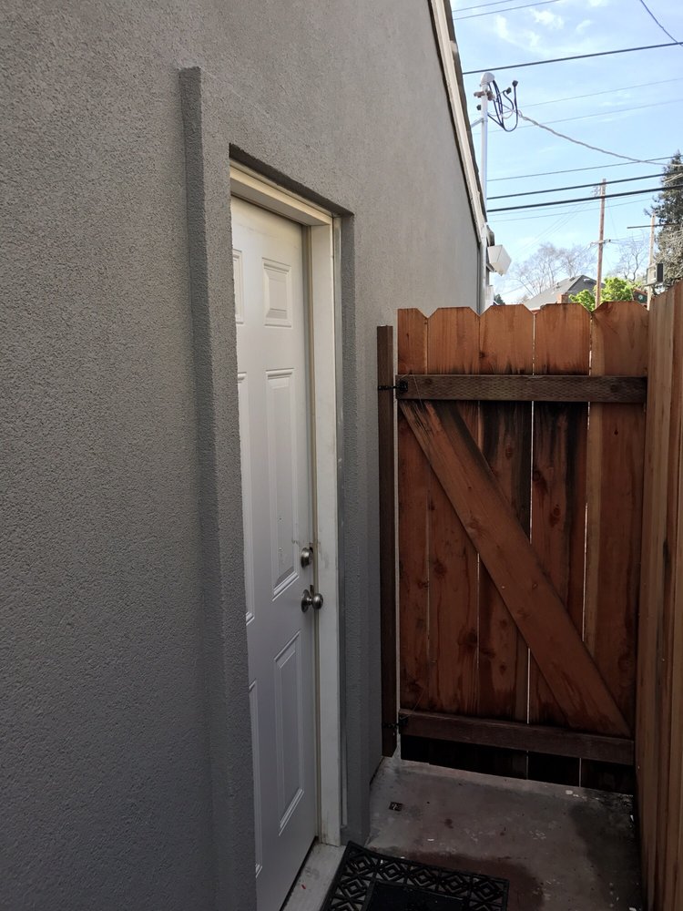 2x4 trim around side door. Yelp