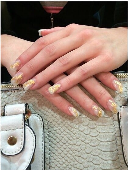 14k Gold Flake All Gel Nails Yelp Photo Of Nails By Landis Santa Rosa Ca United States 14k Gold