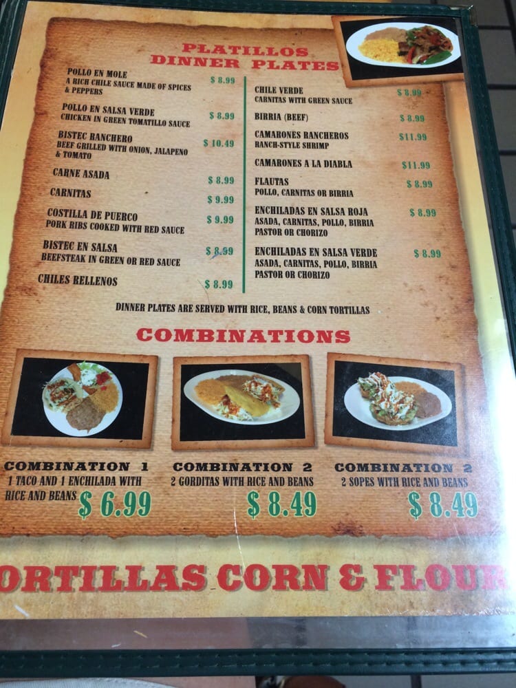 Online Menu of Plazuelas Mexican Restaurant & Taqueria Restaurant