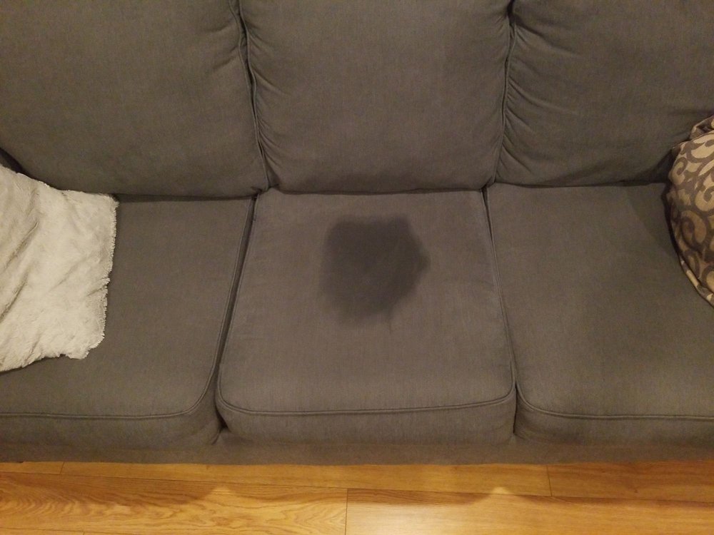 The Big Fat Stain On My Couch Before Menni Used His Magic Yelp Photo Of Mark It Clean Carpet Upholstery Cleaning Long Beach Ca United