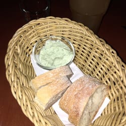 Nansen - Berlin, Germany. Yummy bread with garlic and herb spread