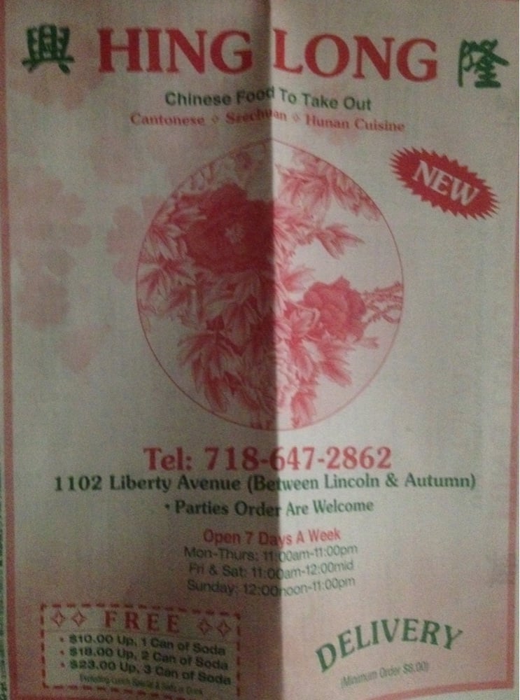 Hing Long Menu Yelp