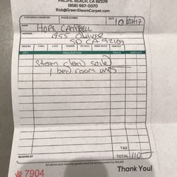 green steam 14 photos 129 reviews carpet cleaning carpet cleaning receipt