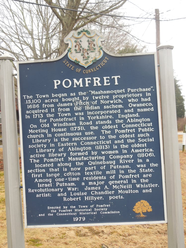 Pomfret Historical Marker Landmarks & Historical Buildings 5 Haven