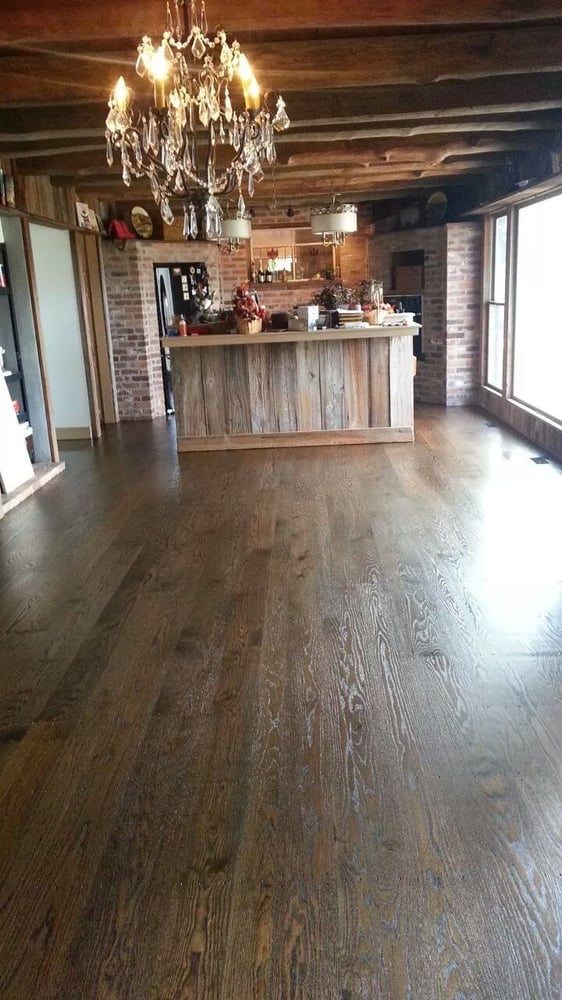 Beautiful White Oak 5 Inch Wide Sand And Finish With Jacobean Stain Photo Of Romex Hardwood Floors Marietta Ga United States Beautiful White Oak